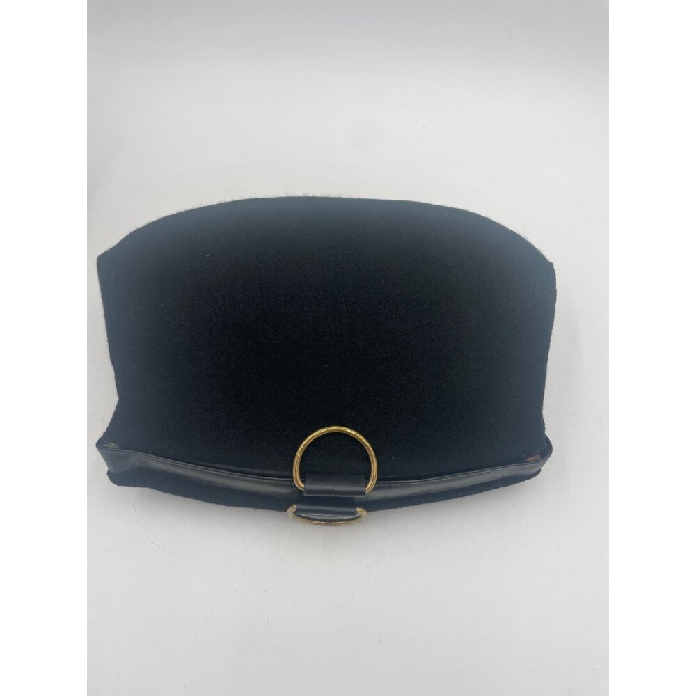 Vintage Victorian Style Black Hand Muff With Gold Rings